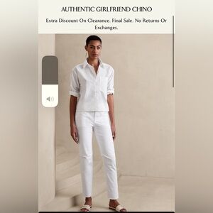 NWT Banana Republic Factory Authentic Chino Girlfriend fit, 0 Tall